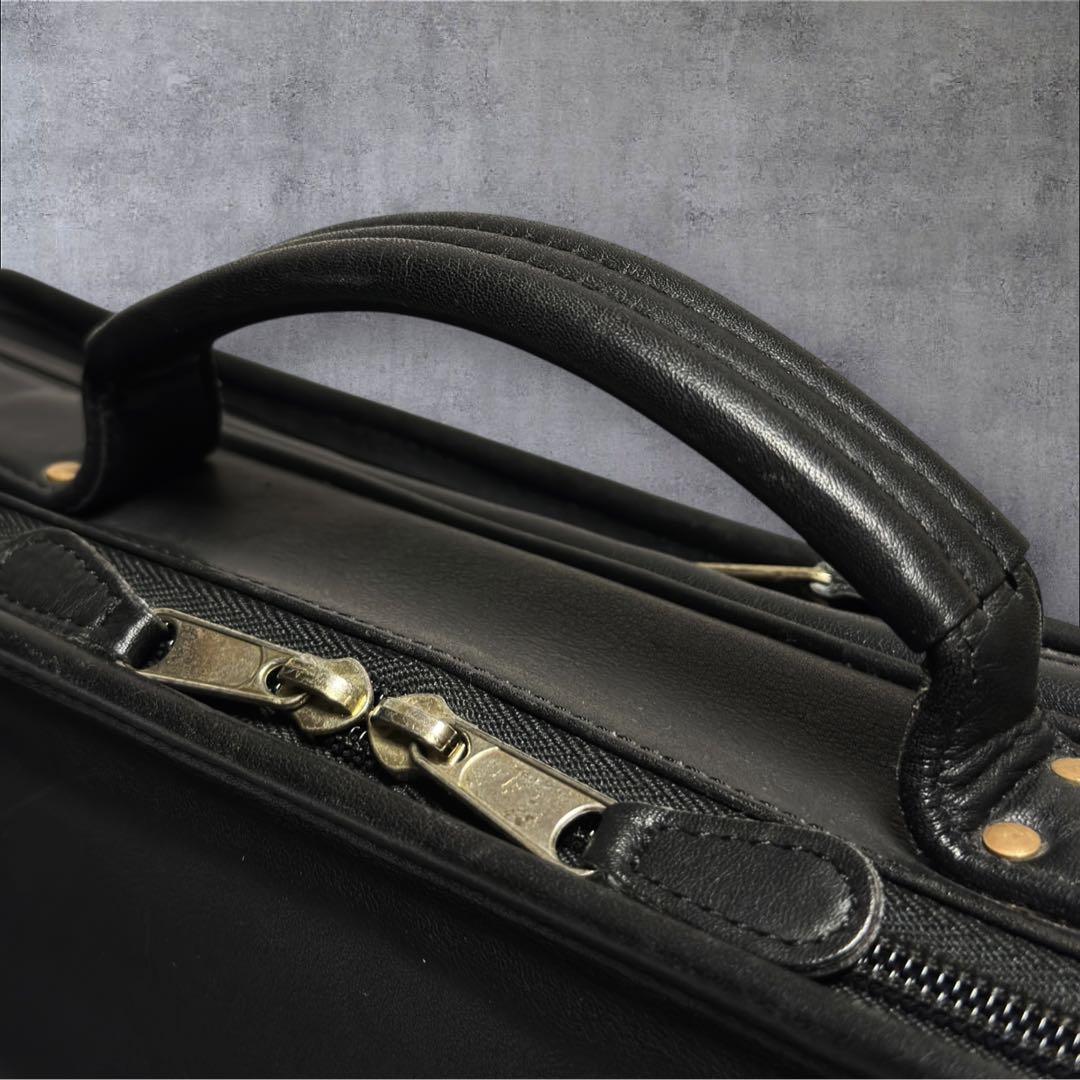 C622/コーチ COACH ビジネスバッグ ブリーフケース 黒 レザー