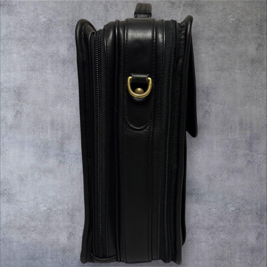 C622/コーチ COACH ビジネスバッグ ブリーフケース 黒 レザー