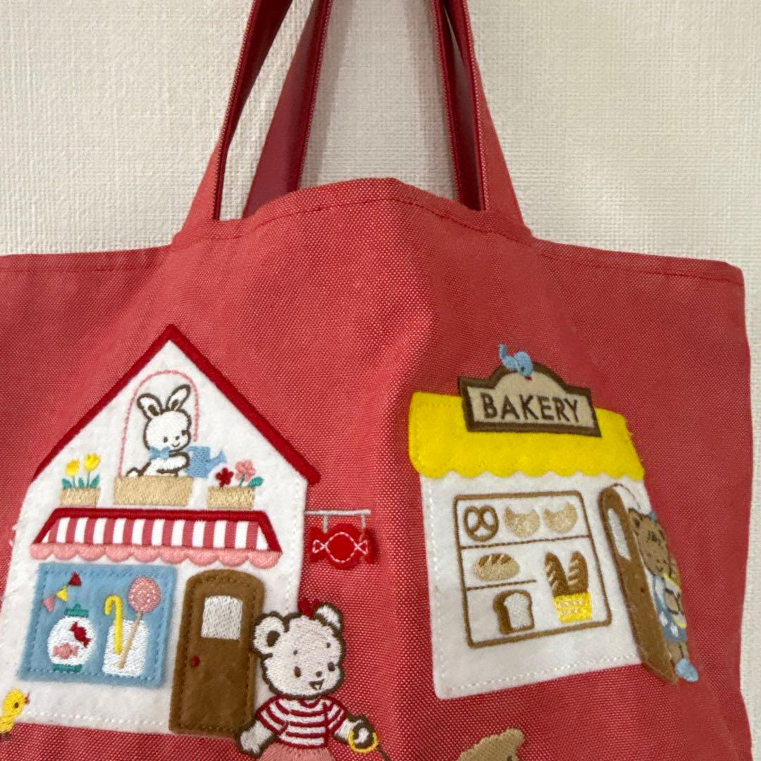 ファミリアトートバッグ 赤