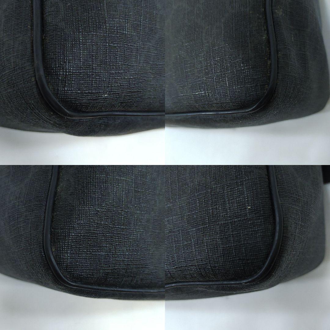 グッチ メッセンジャーバッグ レザー PVC A4可 GG柄 ブラック