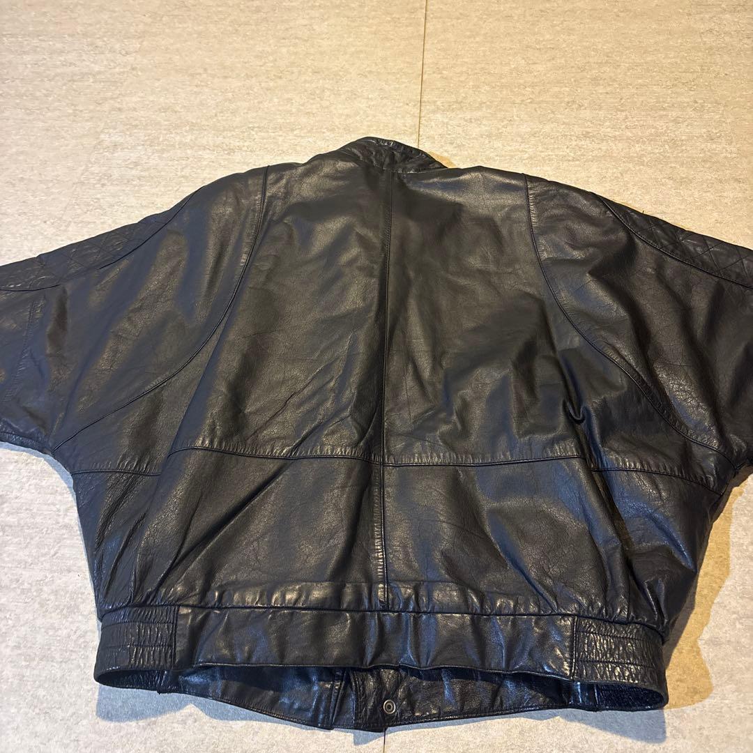 80s vintage 革ジャン レザージャケット 牛革 ショート丈