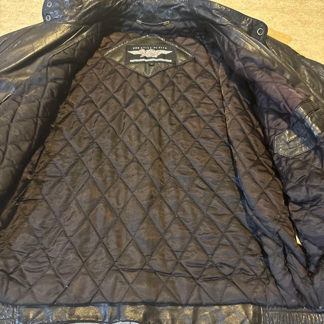 80s vintage 革ジャン レザージャケット 牛革 ショート丈