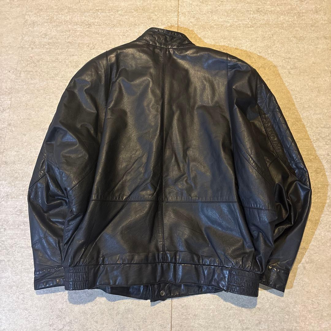 80s vintage 革ジャン レザージャケット 牛革 ショート丈