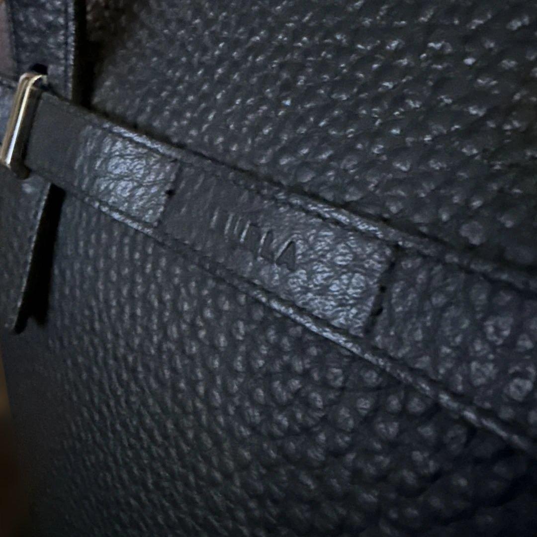 FURLA レザー トートバッグ　オールブラック 美品　大容量　A4 新入社員