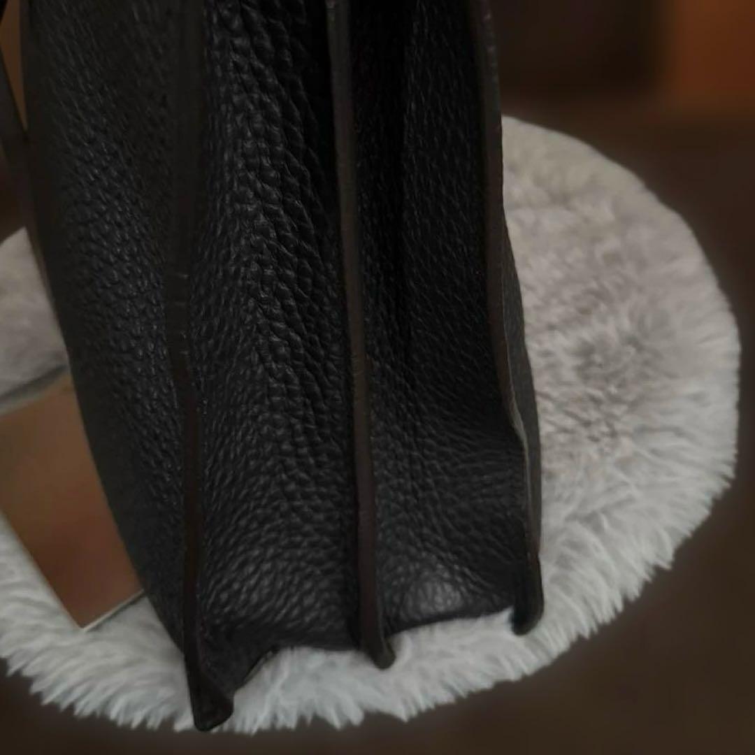 FURLA レザー トートバッグ　オールブラック 美品　大容量　A4 新入社員