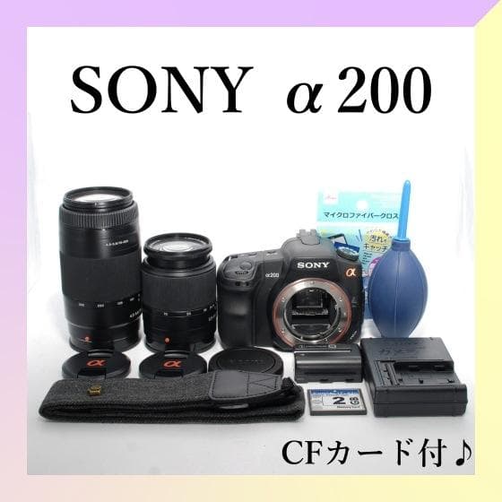 ✨SONY α200✨Wレンズ✨初心者✨簡単操作✨一眼レフ