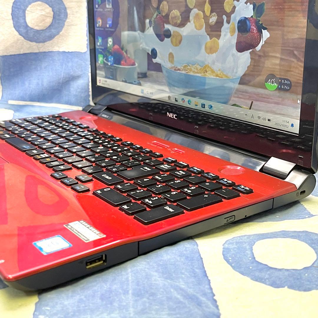 大容量HDD 1TB☆大人気赤ノートパソコン♪カメラ&ブルーレイ搭載♡Win11