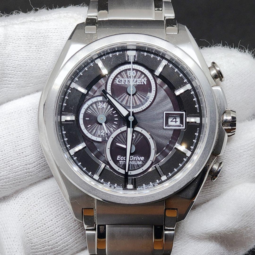 P*e様 【レア 未使用級】Citizen Eco-Drive チタン クロノ