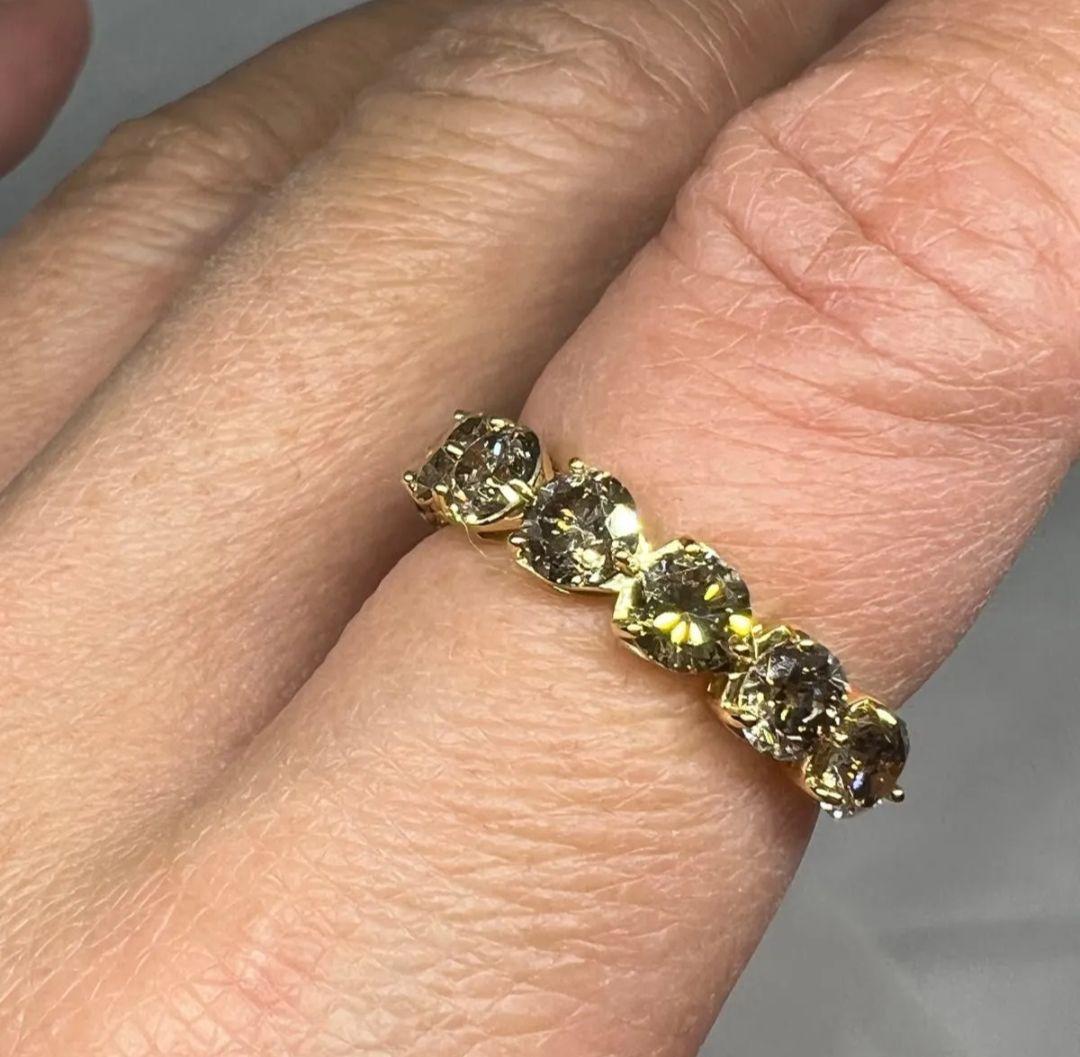 リナコ品です！K18YG ブラウンダイヤ2.00ct コニャックカラー