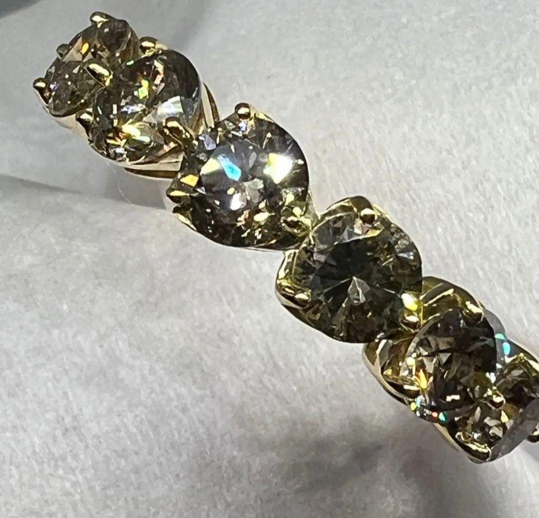 リナコ品です！K18YG ブラウンダイヤ2.00ct コニャックカラー