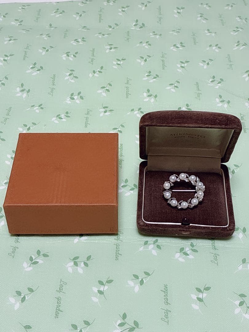 MIKIMOTO ミキモトシルバーブローチ パールサークル ケース箱付 刻印有り