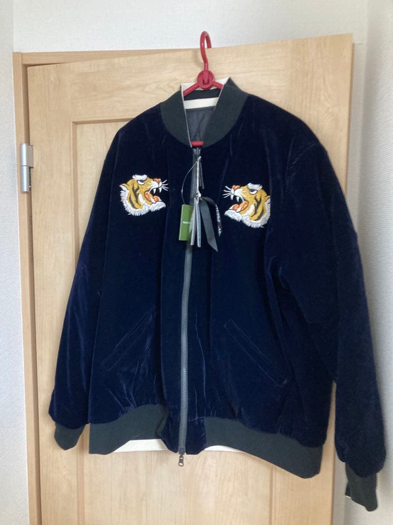 新品　taion リバーシブルスカジャン　XL ネイビー