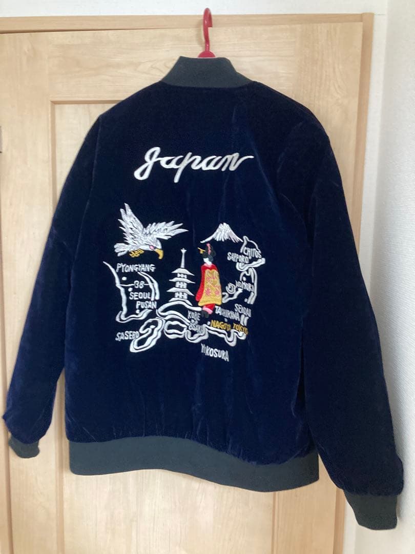 新品　taion リバーシブルスカジャン　XL ネイビー