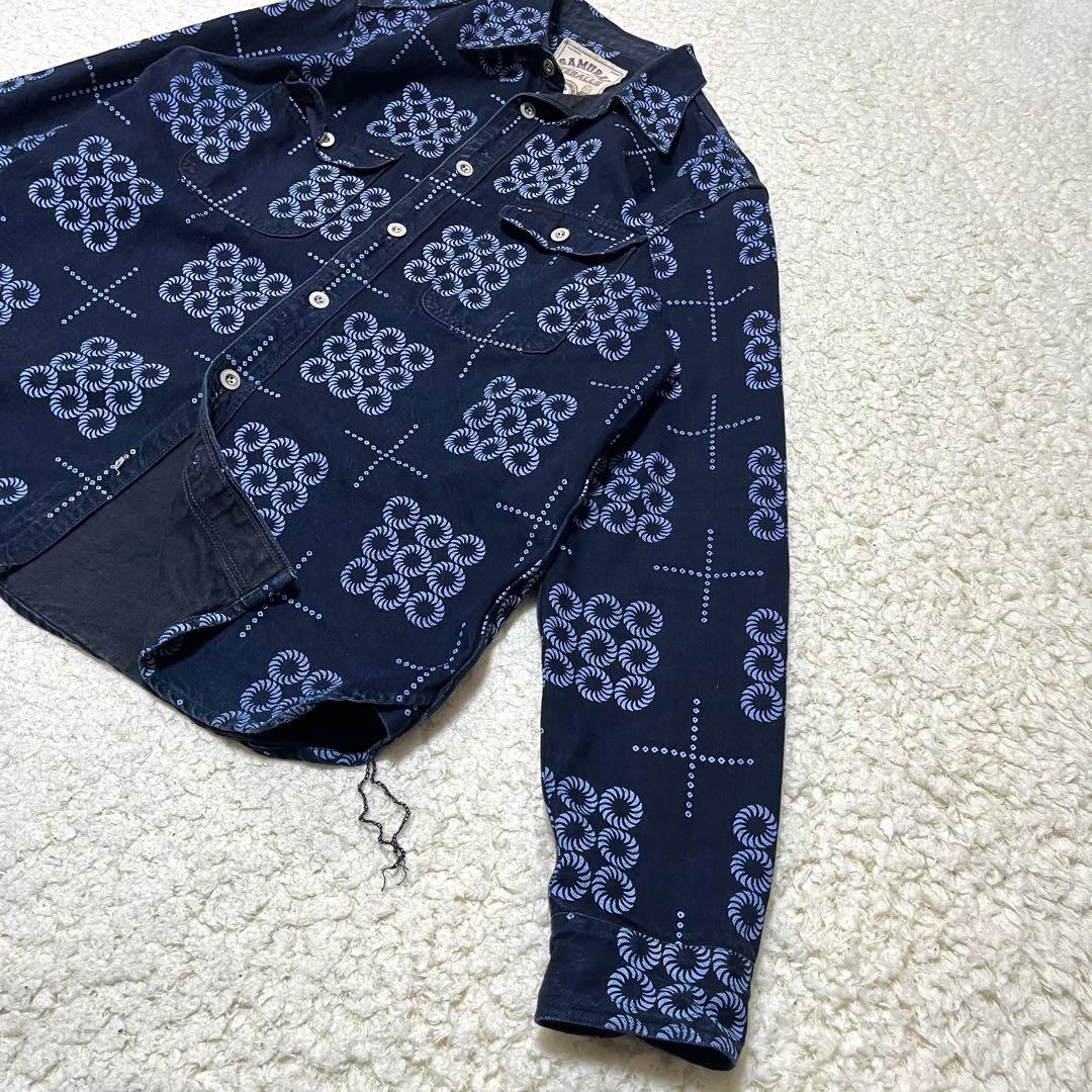 訳あり‼️サムライジーンズ　ケマモンワークシャツ　デニムシャツ XXL