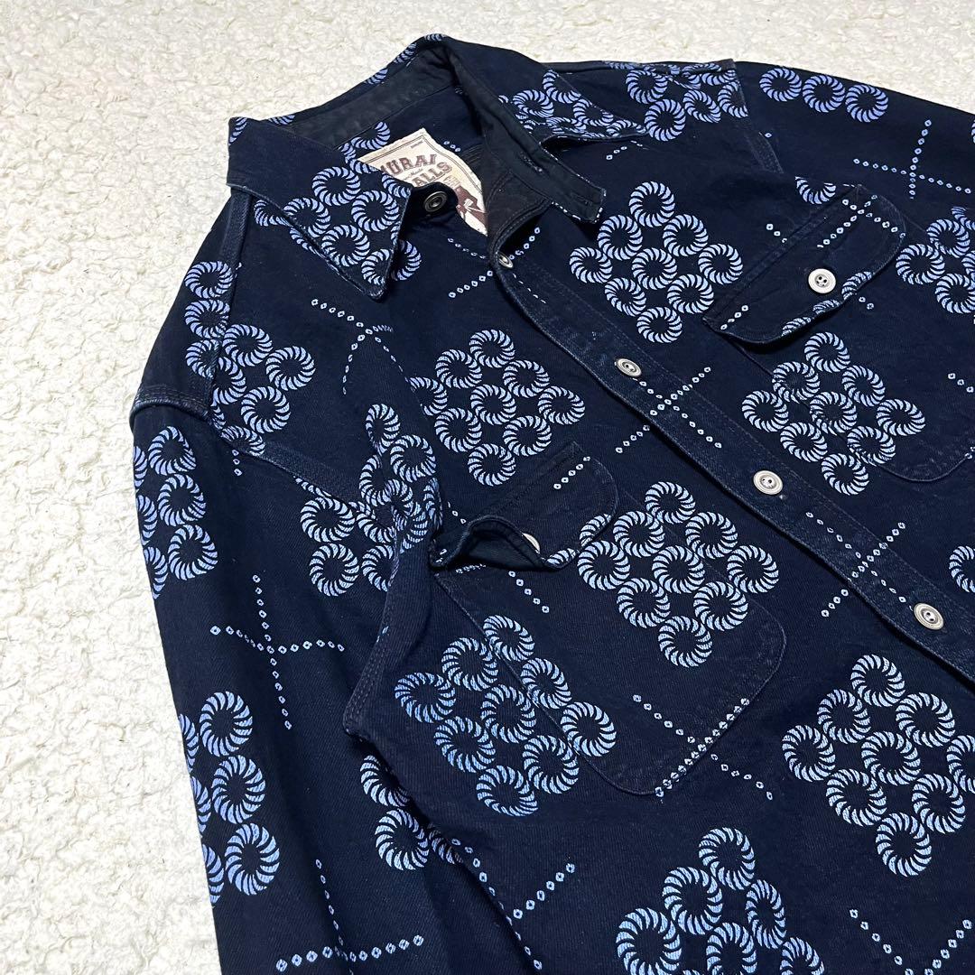 訳あり‼️サムライジーンズ　ケマモンワークシャツ　デニムシャツ XXL