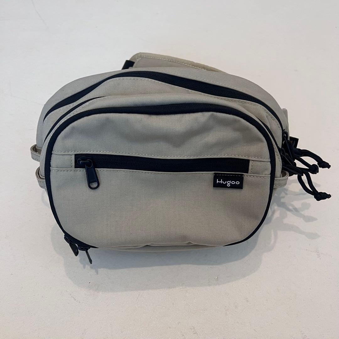 【巾着付き】Hugoo ヒップシート　ベージュ