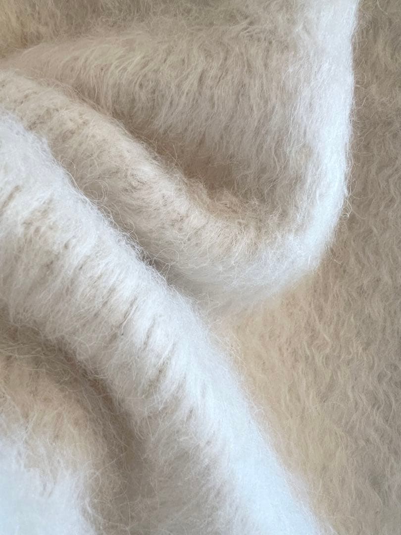 美品 ノーブル ふわふわ ボリューム ロングニット ニットミニワンピース