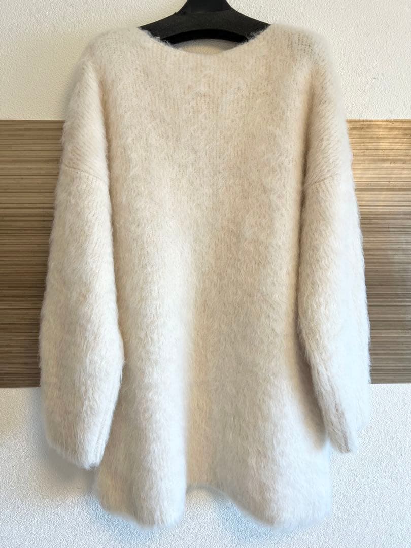 美品 ノーブル ふわふわ ボリューム ロングニット ニットミニワンピース