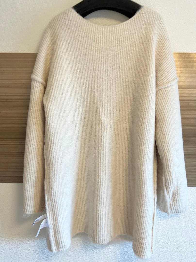 美品 ノーブル ふわふわ ボリューム ロングニット ニットミニワンピース