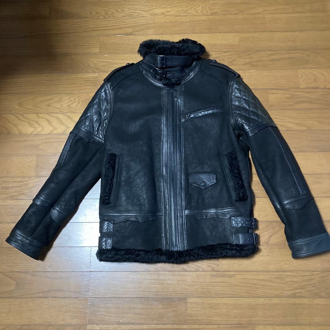 ロエン　レザーライダースジャケット