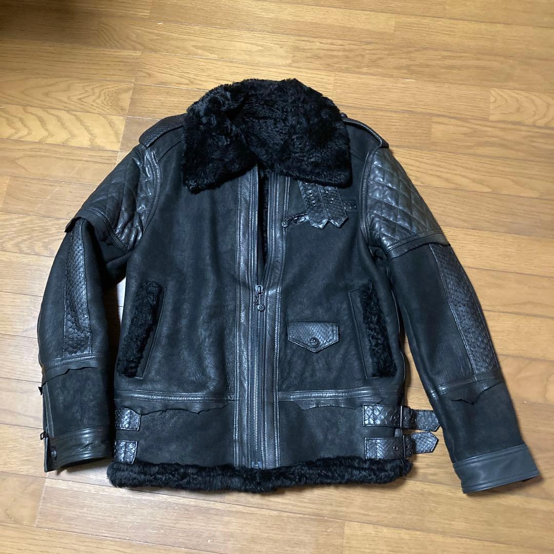 ロエン　レザーライダースジャケット