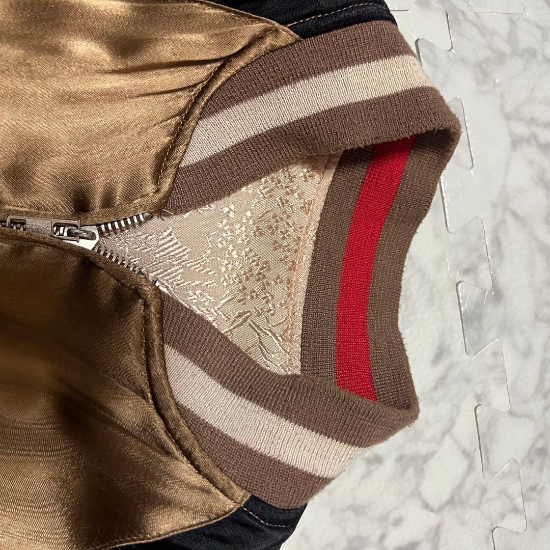 レア　花旅楽団　スクリプト　スカジャン　リバーシブル　Lサイズ　般若　ドクロ