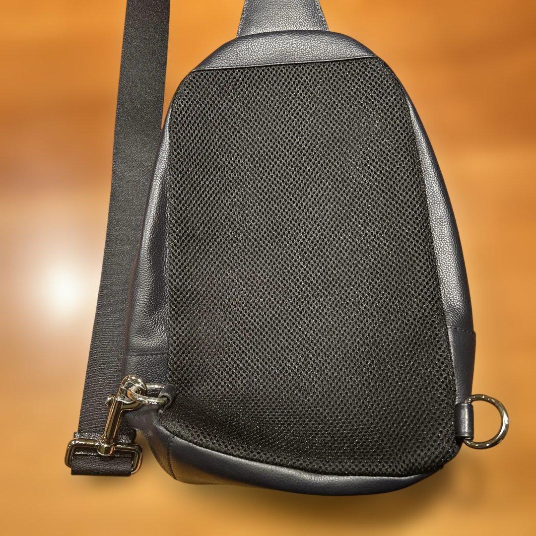 COACH レザー ショルダーバッグ ブラック/ブルー