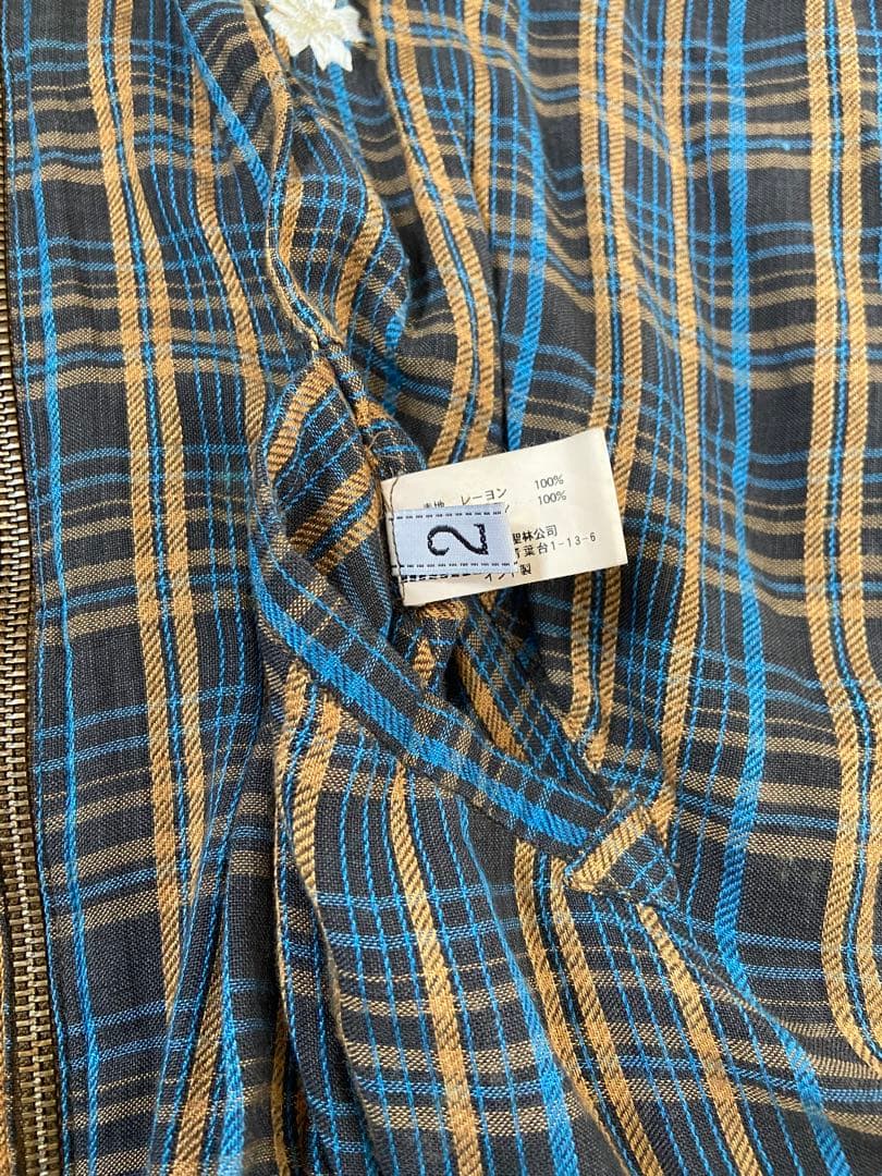 ハリウッドランチマーケット黒いサテン スカジャン 鷲刺繍サイズ　2