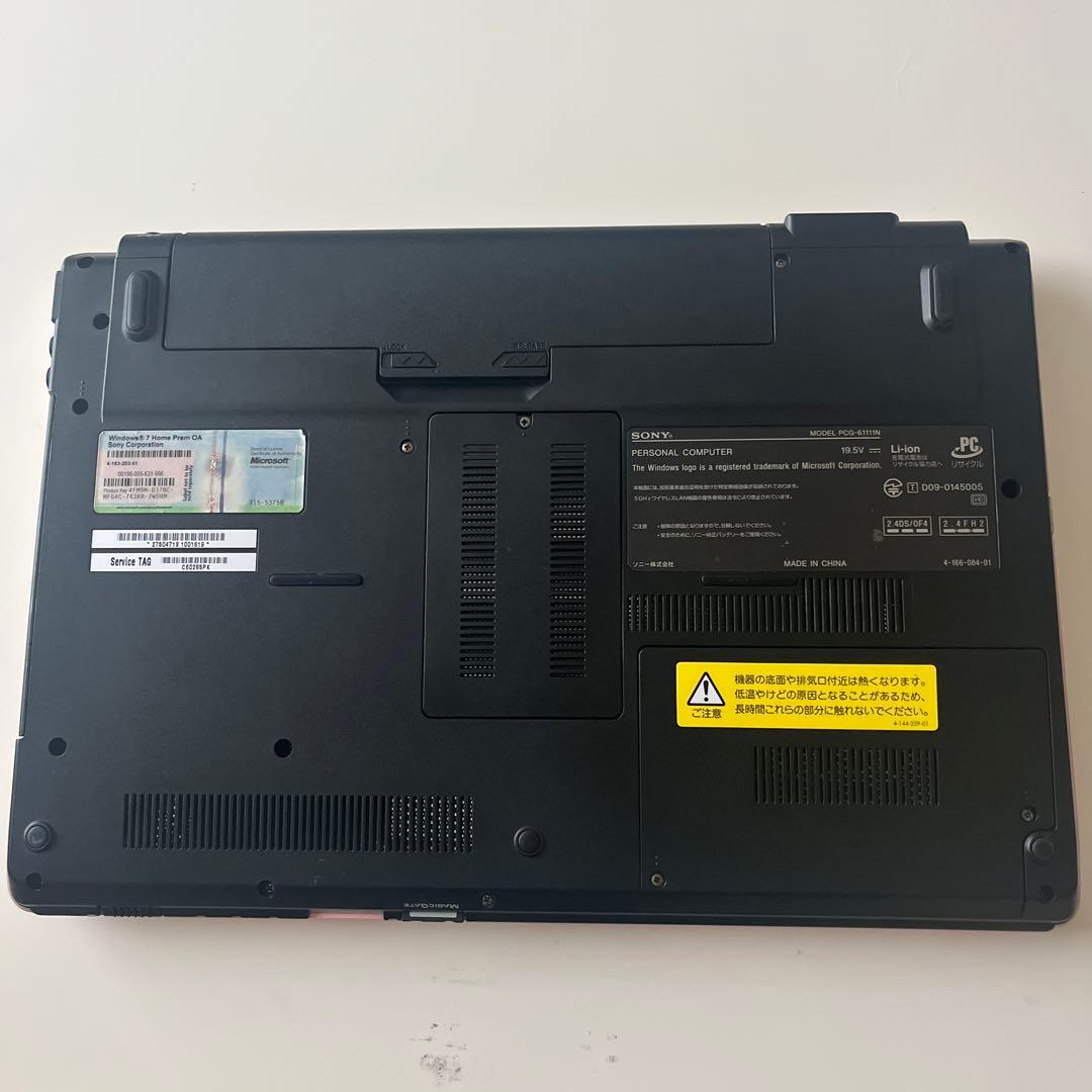 Sony VAIO ピンク ノートPC 本体 ACアダプター付き