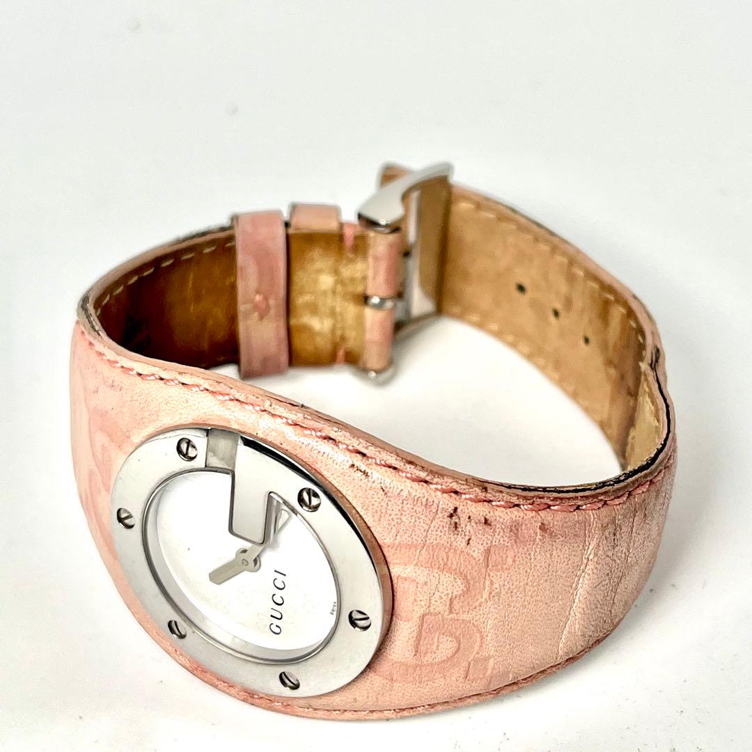 kankanGUCCI グッチ バンデュー 104 シマ文字盤 腕時計