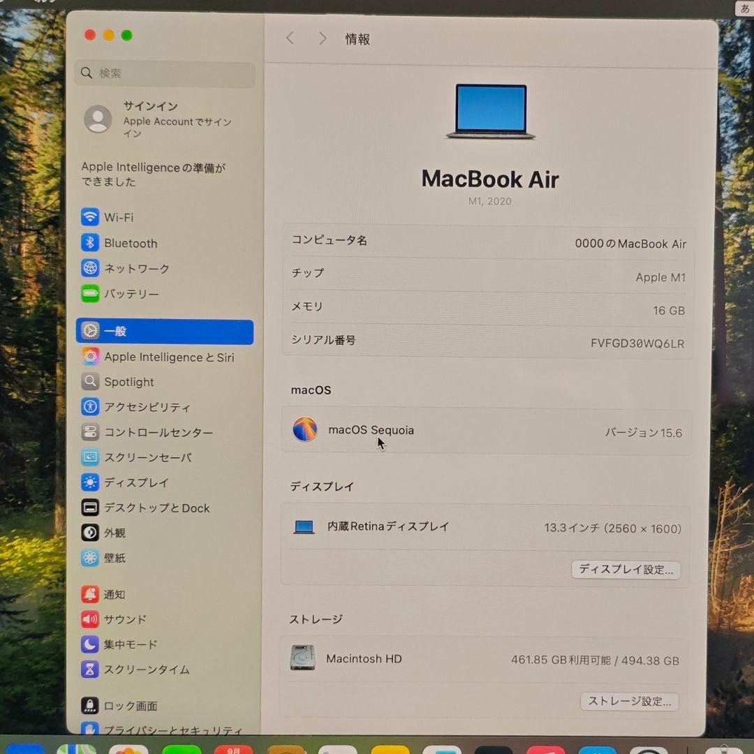 MacBook Air M1 2020 M1 16G SSD512G 箱、充電器