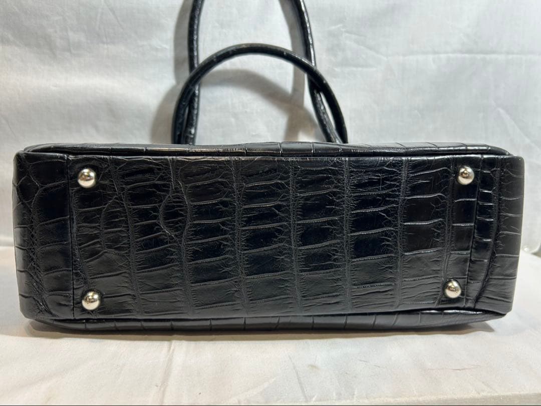極美品 クロコダイル CROCODILE JRA バッグ マットクロコ ワニ革