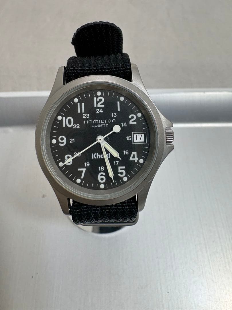 【稼働品】ハミルトン カーキ 9445B ブラック文字盤 ビンテージ