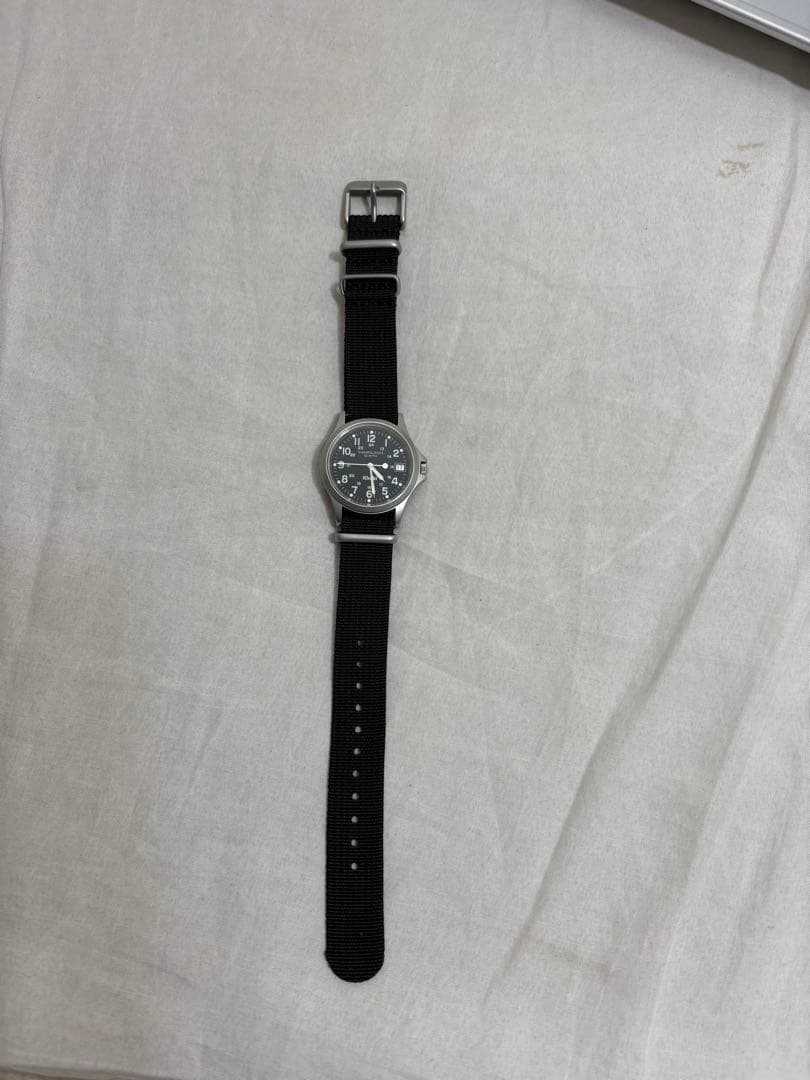 【稼働品】ハミルトン カーキ 9445B ブラック文字盤 ビンテージ