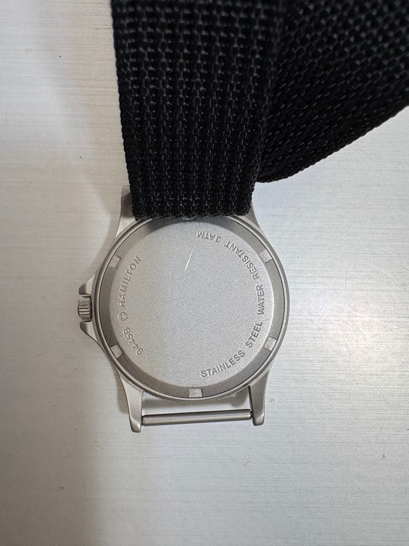 【稼働品】ハミルトン カーキ 9445B ブラック文字盤 ビンテージ