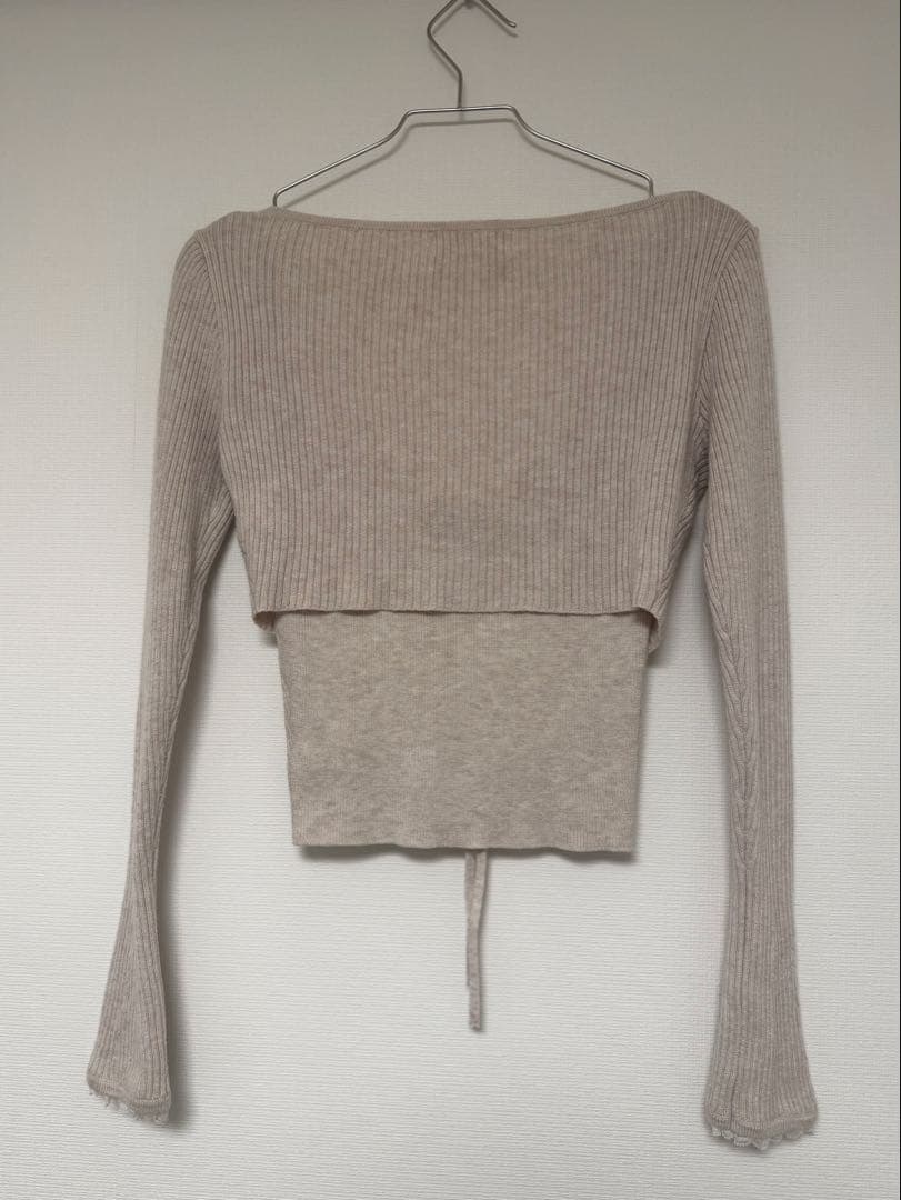 トップス andmary Brenda lace knit set