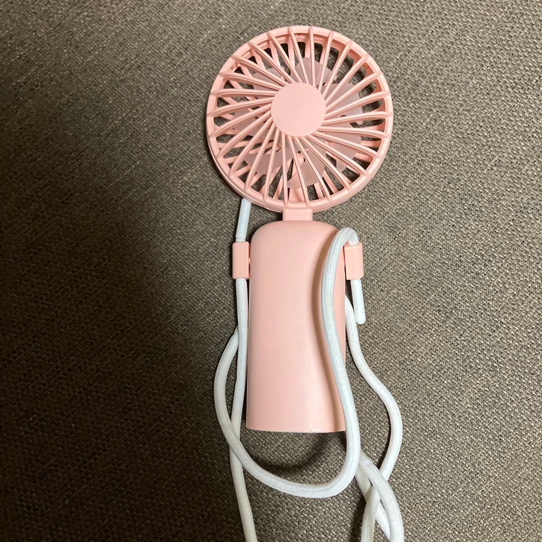 USB充電式 ハンディファン ピンク