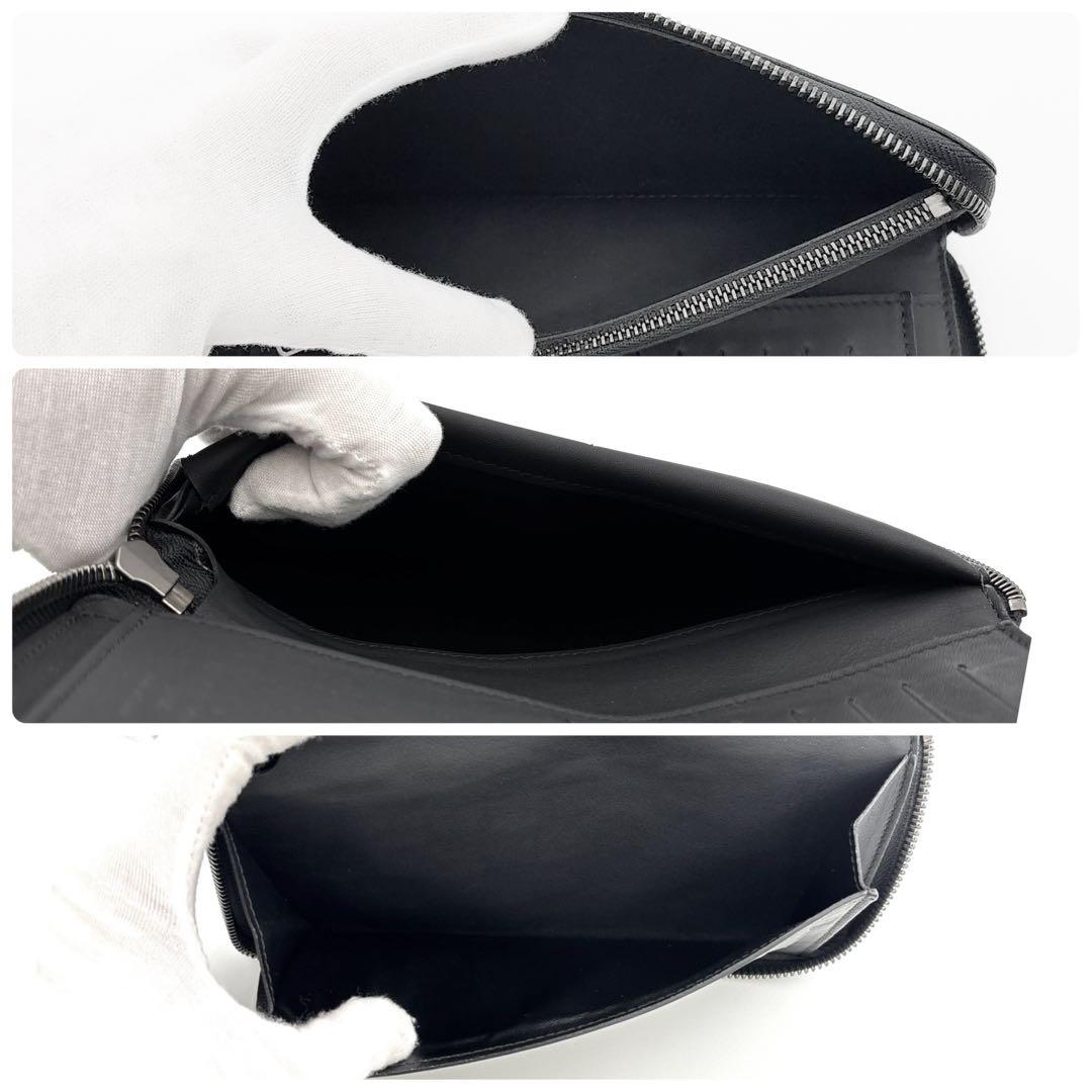 ルイヴィトン ダミエ アンフィニ ヴェルティカル 黒 長財布 メンズ 二つ折り