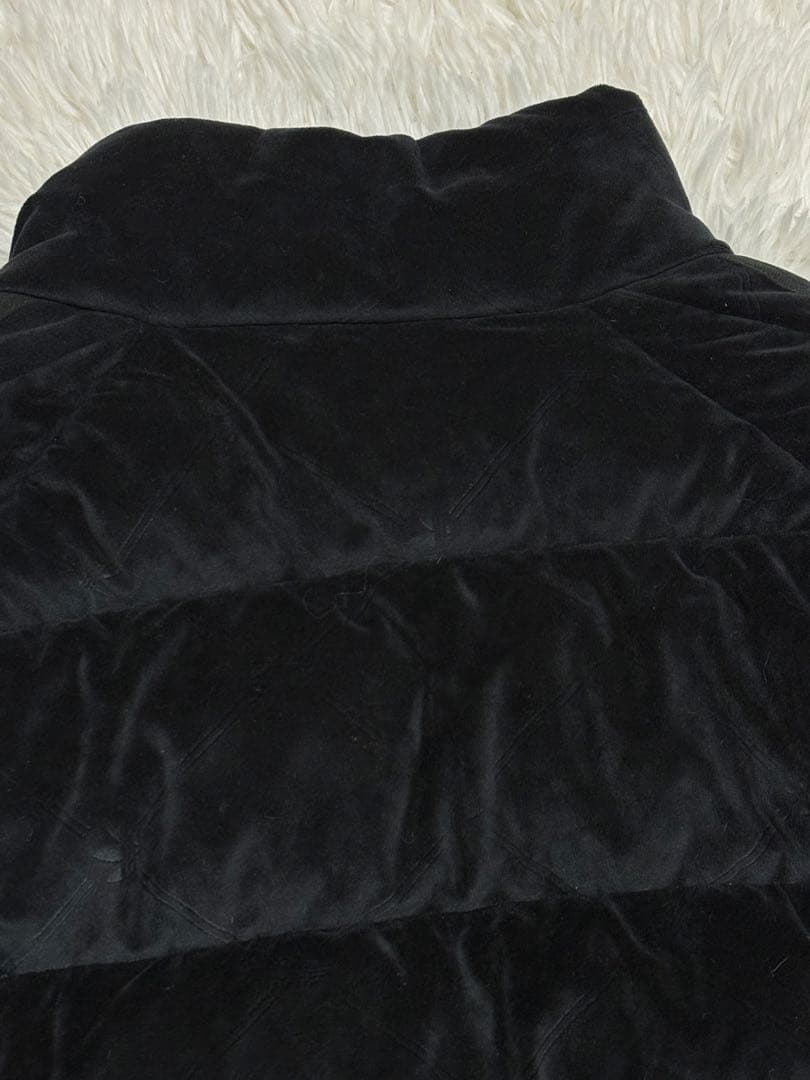 adidas アディダス ダウンジャケット ベロア　総柄 ゴールド　L