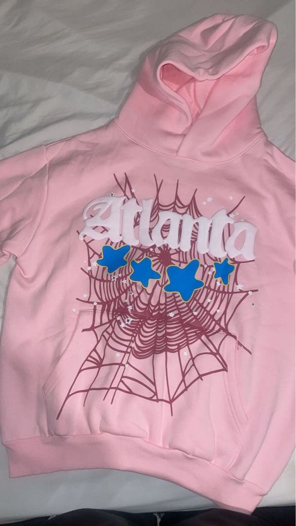Atlanta sp5der ウェブ パーカー ピンク【24時間以内発送】