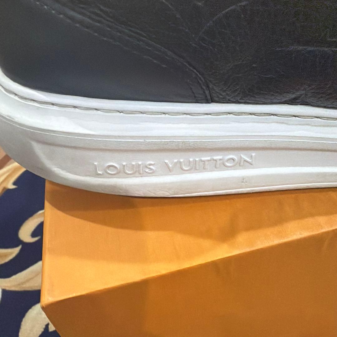 LOUIS VUITTON ブラック レザー スニーカー