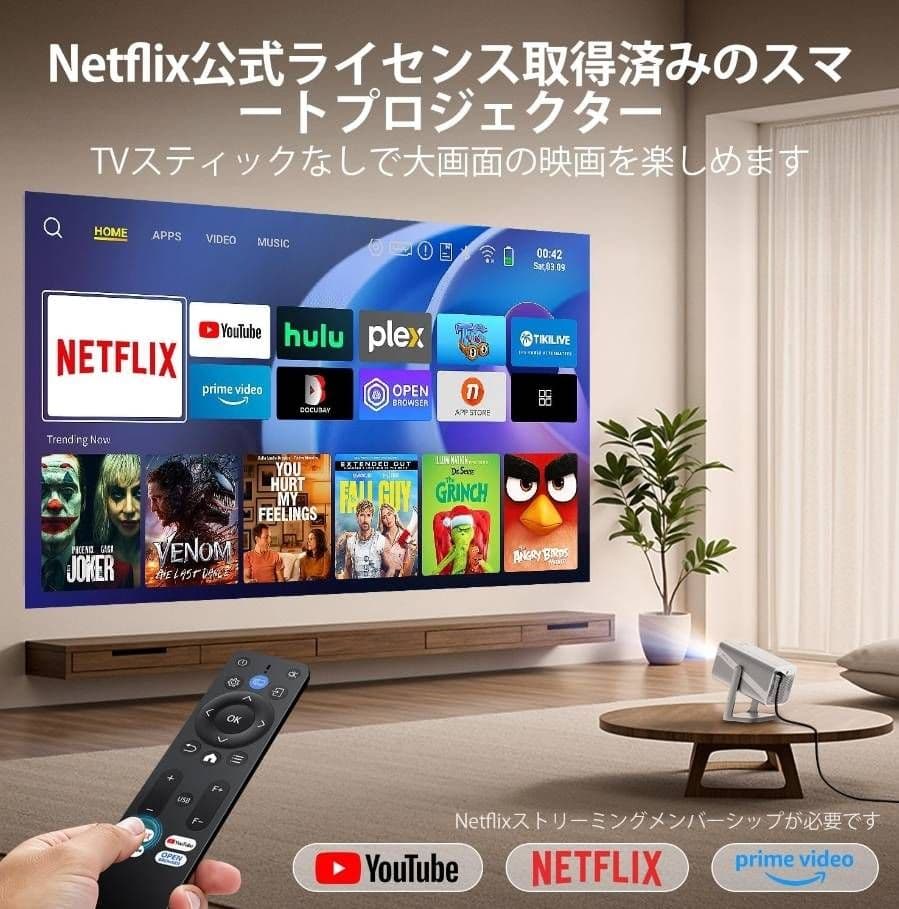 TOPTRO プロジェクター 家庭用　Netflix&20WDoIby 4K