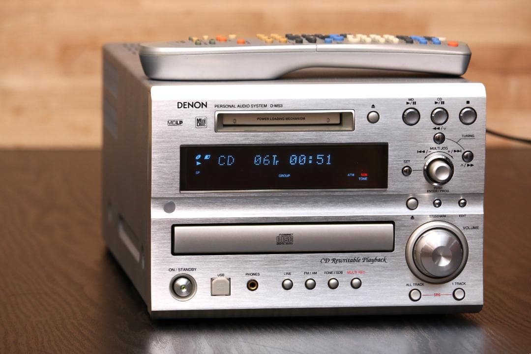 DENON　D-MS3　CD/MD/TUNER/AMP/USB　コンポ　完動品