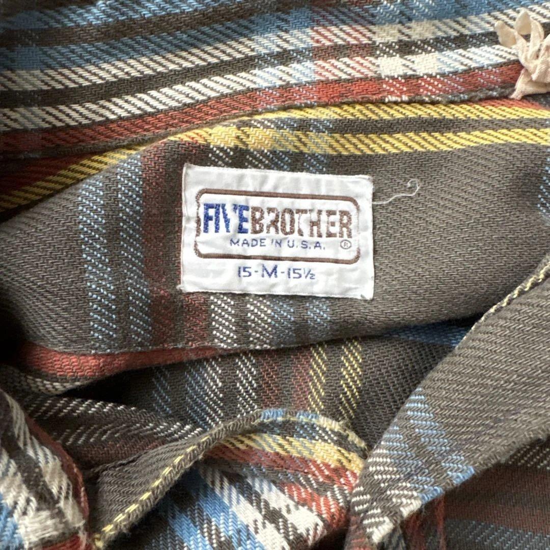 FIVE BROTHER チェック柄ネルシャツ