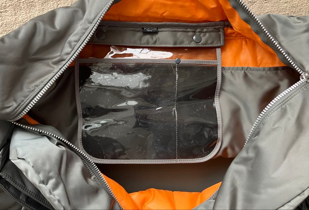 PORTER TANKER 2WAY BOSTON BAG シルバーグレー