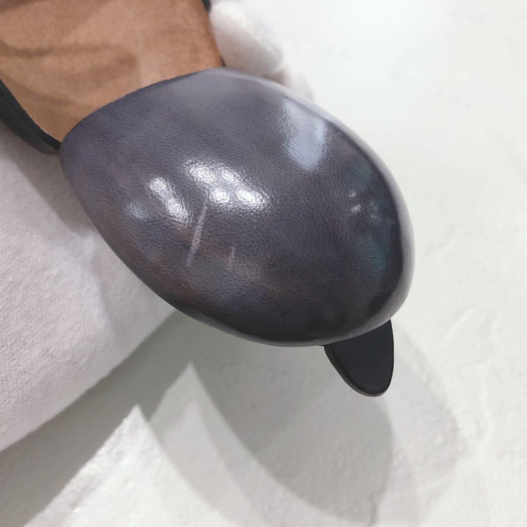 ☆未使用☆GANZO ケース マエストロ ダークグレー レザー コンパクト