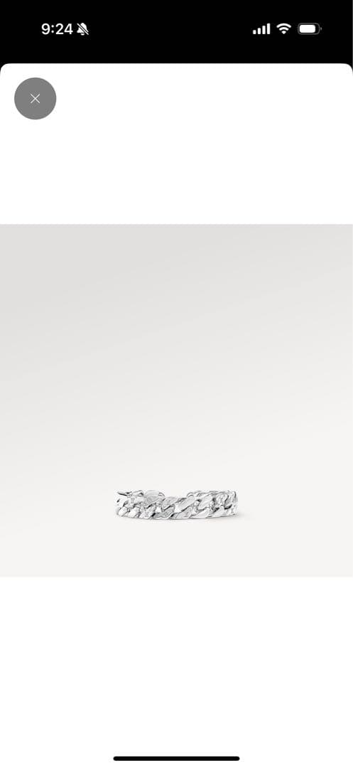 LOUIS VUITTON シルバーチェーンブレスレット