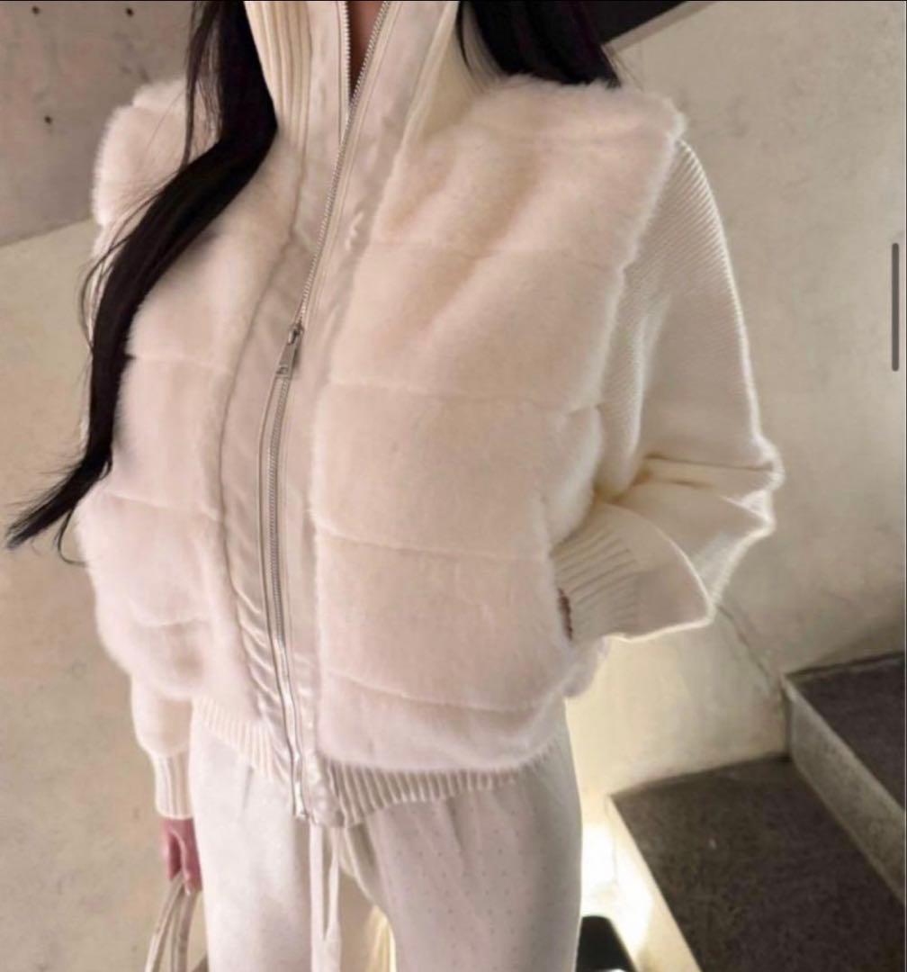 翌日配送　ディーホリック　DHOLIC ニットファーダウン　ダウン