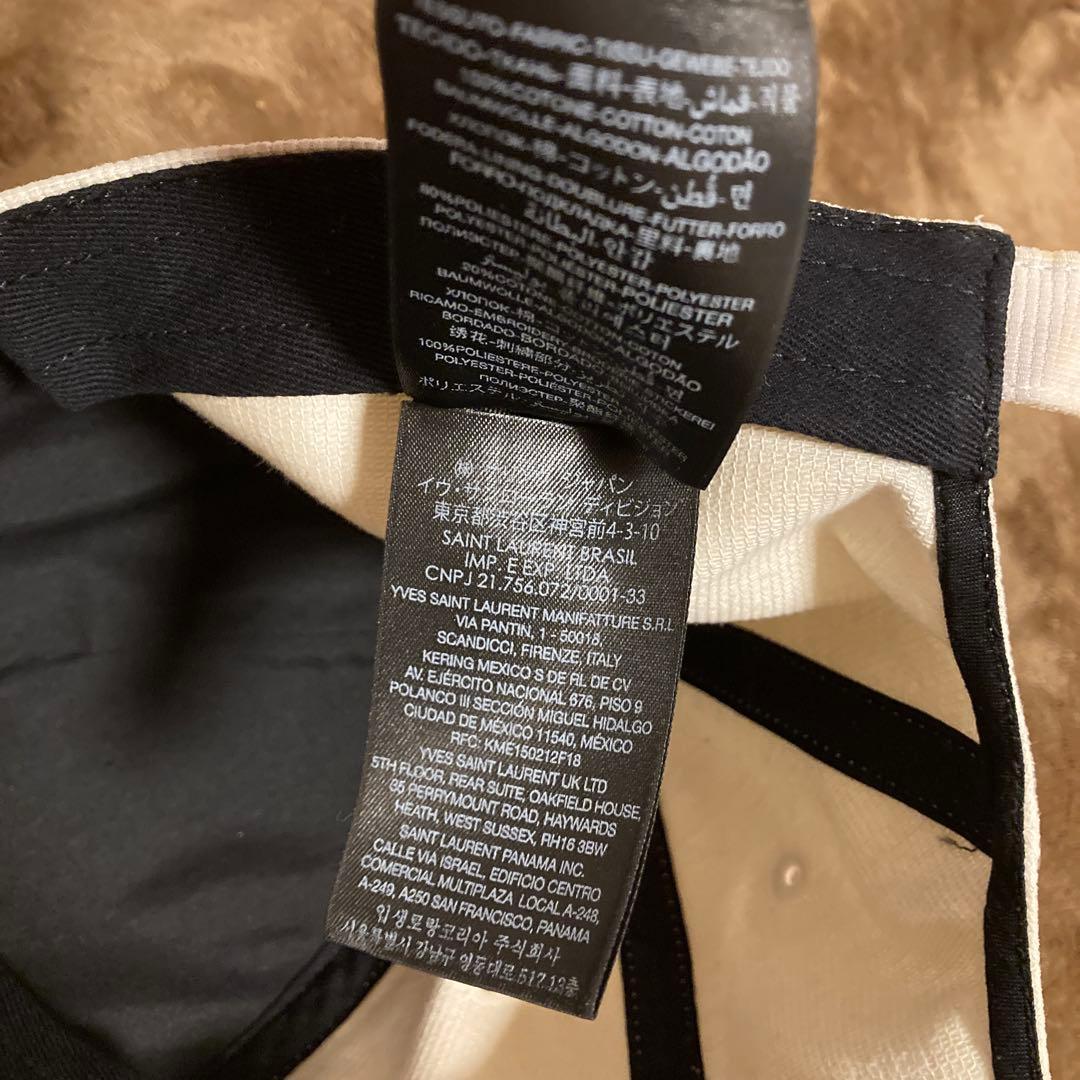 サンローラン　キャップ　アイボリー