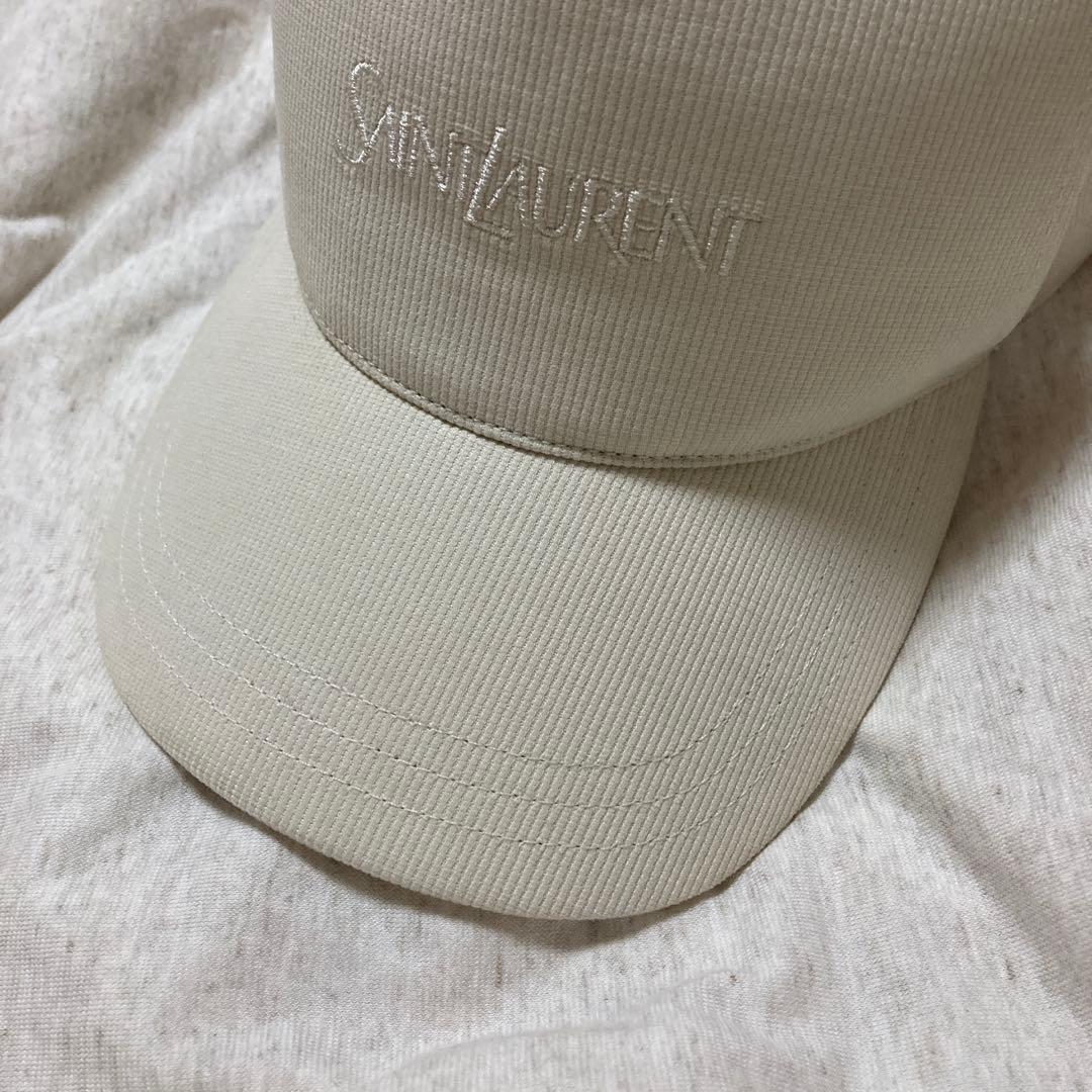 サンローラン　キャップ　アイボリー